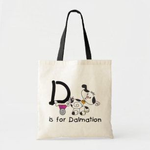 D is for Dalmation T-shirts and Gifts Tote Bag