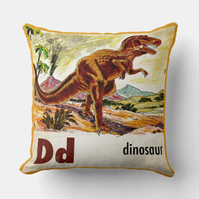 D is for Dinosaur Cushion (Front)