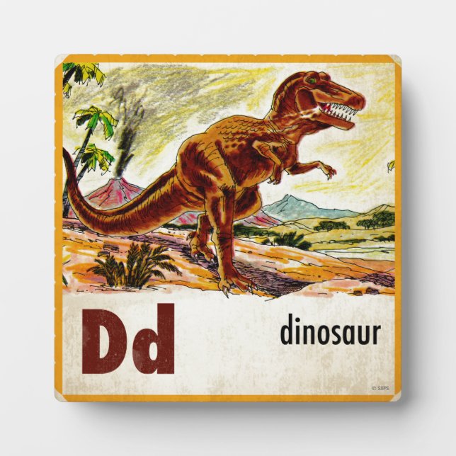 D is for Dinosaur Plaque (Front)