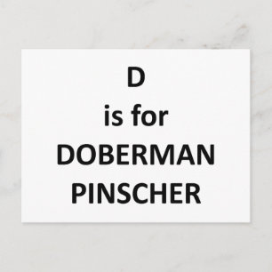 d is for doberman pinscher.png postcard