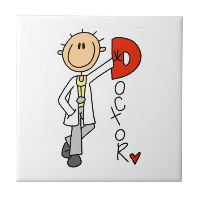 D is for Doctor Ceramic Tile (Front)