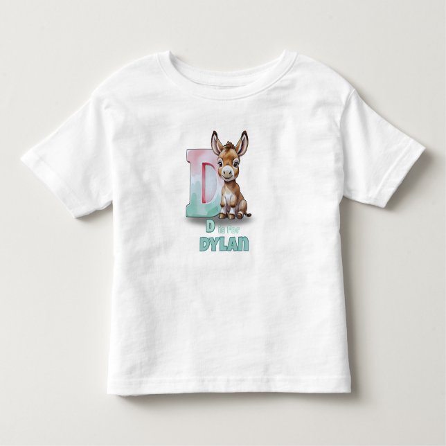 D is for Dylan – Personalised Toddler T-Shirt  (Front)