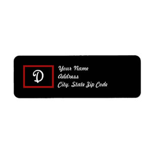 D : Letter D Blackboard Address Labels