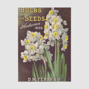 D.M. Ferry & Co. Autumn 1898 Vintage Seed Catalogu Tissue Paper
