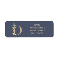 D Monogram Floral Personalised
