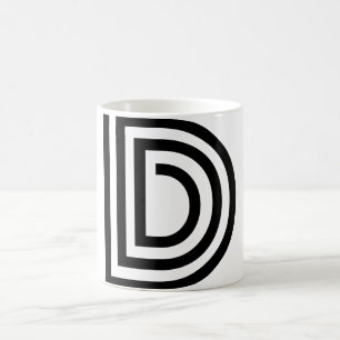 D Monogram Initial Coffee Mug