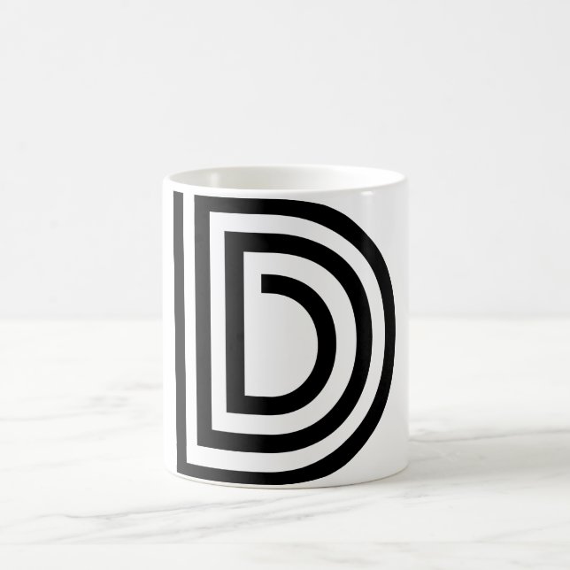 D Monogram Initial Coffee Mug (Center)