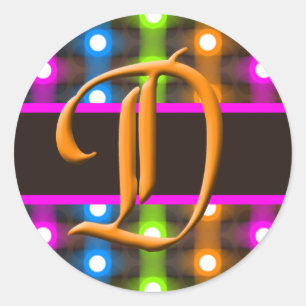 D Monogram Letter Envelope Seal