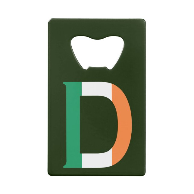 D Monogram overlaid on Irish Flag bocnt (Front)