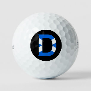 D Monogram overlaid on Scottish Flag tpv1 gbt Golf Balls