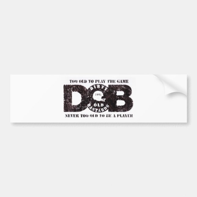 D.O.B. Vintage collection Bumper Sticker (Front)