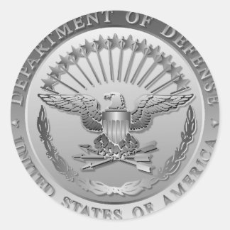 D.O.D Government Emblem Classic Round Sticker