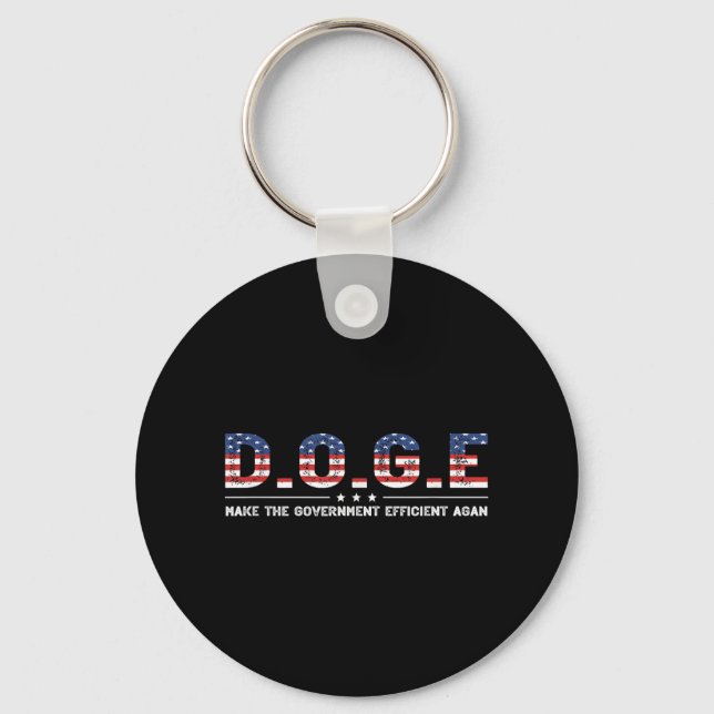 D.o.g.e. Department Of Government Efficiency Funny Key Ring (Front)