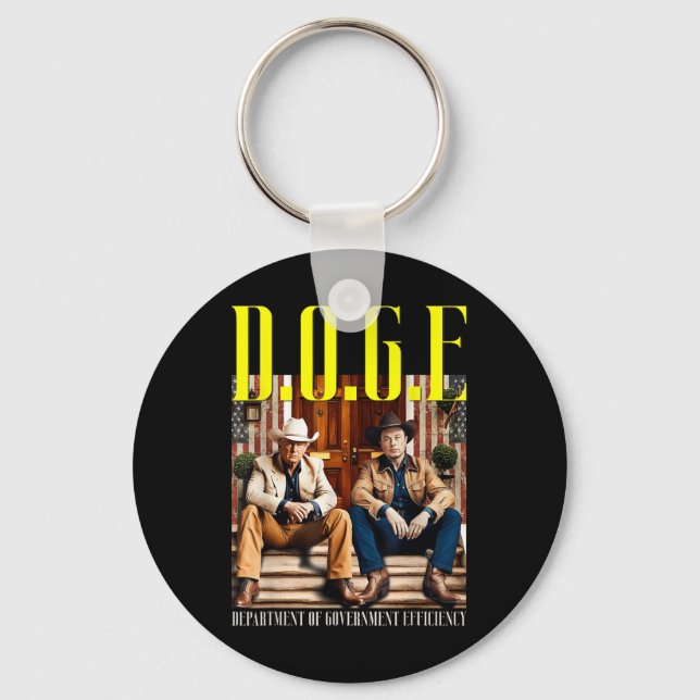 D.o.g.e. Department Of Government Efficiency Tee Key Ring (Front)