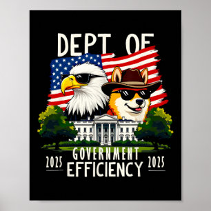 D.o.g.e Department Of Government Efficiency Trump  Poster