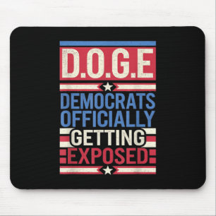 D.o.g.e Doge Anti-government Efficiency Us Flag Gr Mouse Pad