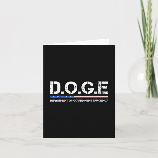 D.o.g.e Doge Department Of Government Efficiency  Card (Front)