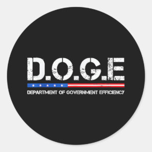 D.o.g.e Doge Department Of Government Efficiency  Classic Round Sticker