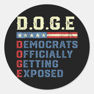 D.o.g.e Doge Department Of Government Efficiency T Classic Round Sticker