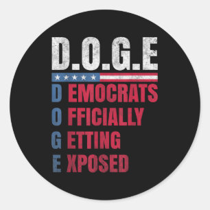 D.o.g.e Doge Department Of Government Efficiency U Classic Round Sticker