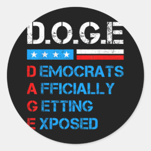 D.o.g.e Doge Department Of Government Efficiency U Classic Round Sticker