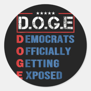 D.o.g.e Doge Department Of Government Efficiency U Classic Round Sticker