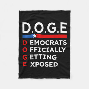D.o.g.e Doge Department Of Government Efficiency U Fleece Blanket