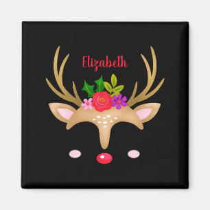 D Reindeer Christmas  Magnet