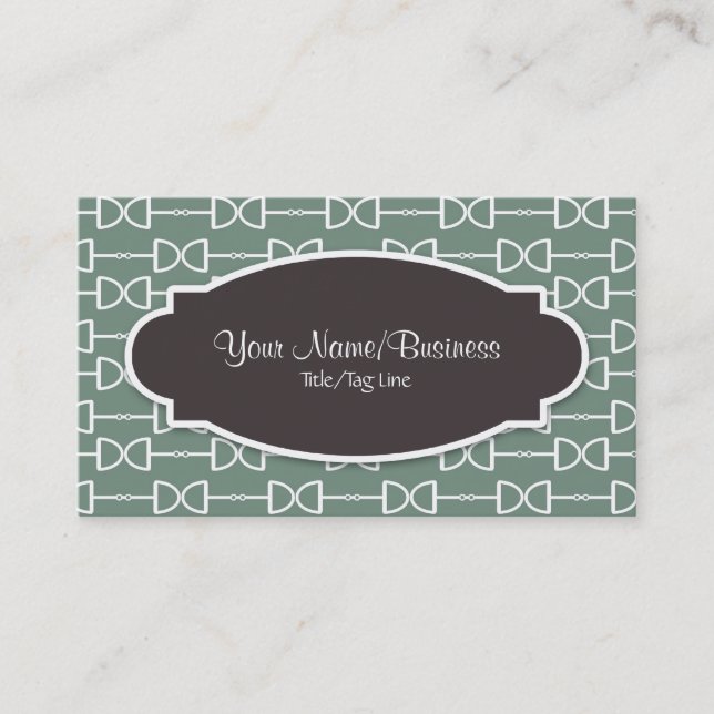 D-Ring Snaffle Horse Bit in Olive Business Calling Card (Front)