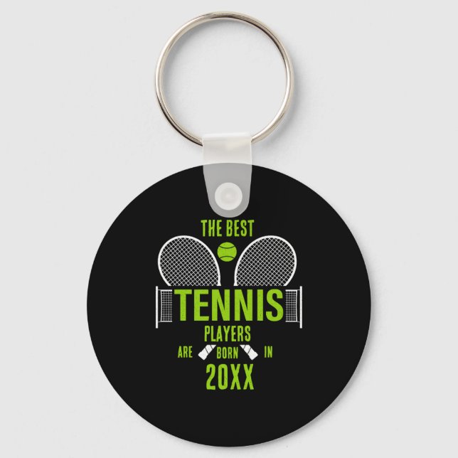 D Tennis Birth Year Name Birthday  Key Ring (Front)