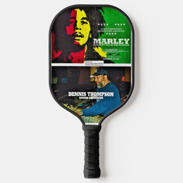 D THOMPSON Pickleball Paddle: Black, Cover: R Paddle (Front)