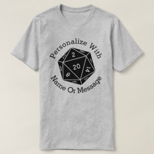 D Twenty 20 Sided Dice T-Shirt