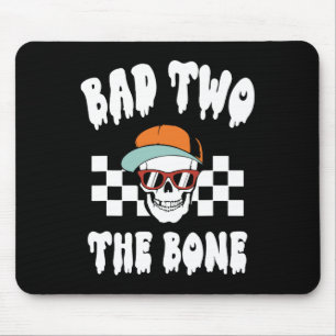 D Two The Bone Funny 2nd Birthday Halloween Skelet Mouse Pad