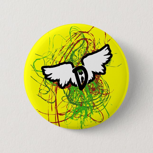 D-Wings Swirl 6 Cm Round Badge (Front)