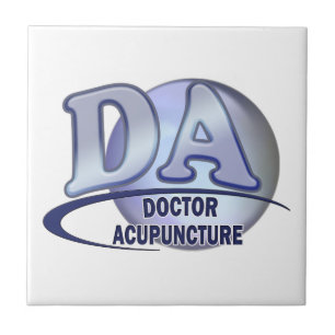 DA ACRONYM LOGO DOCTOR OF ACUPUNCTURE CERAMIC TILE