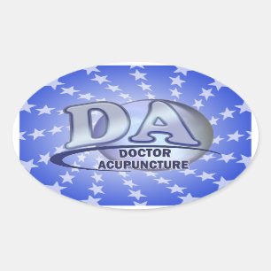 DA ACRONYM LOGO DOCTOR OF ACUPUNCTURE OVAL STICKER