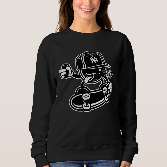 Da Bomb Cool Gamer Skater Boarder Surfer Graffiti  Sweatshirt (Front)