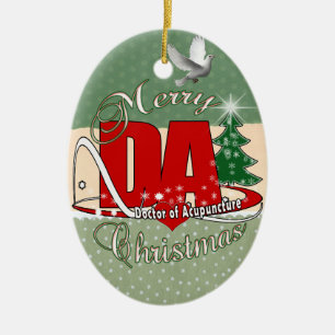 DA CHRISTMAS DOCTOR OF ACUPUNCTURE CERAMIC ORNAMENT