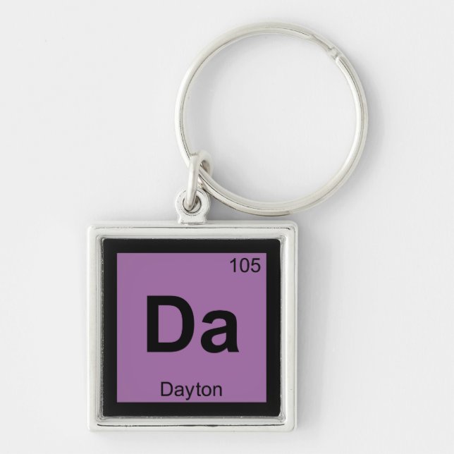 Da - Dayton Ohio Chemistry Periodic Table Symbol Key Ring (Front)