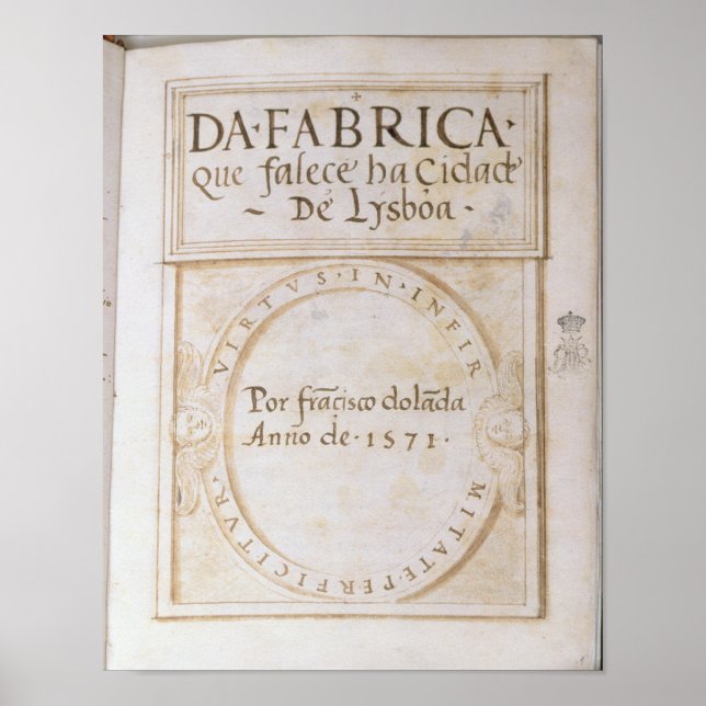 Da Fabrica Dies Cidade from Lysboa' Poster (Front)