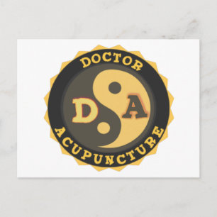 DA LOGO YIN YANG LOTUS FLOWER DOCTOR ACUPUNCTURE POSTCARD