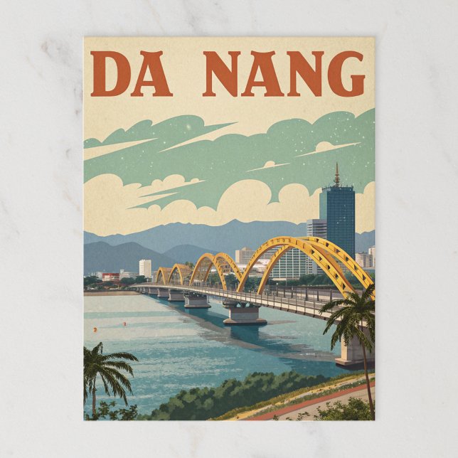 Da Nang Dragon Bridge in Stylised Art Postcard (Creator Uploaded)