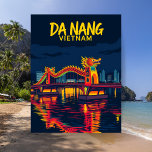 Da Nang Vietnam Dragon Bridge Travel Postcard<br><div class="desc">Celebrate the awe-inspiring beauty of Da Nang’s most famous landmark with this travel postcard featuring the legendary Dragon Bridge. Showcased in vivid detail as it stretches across the Han River, the design captures the structure mid-glow during its dazzling night-time light display. A must-have for architecture lovers, collectors, and Vietnam travel...</div>