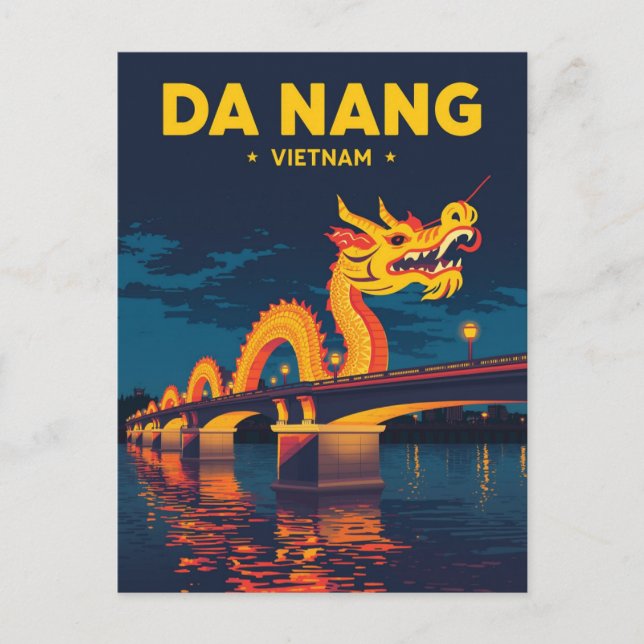 Da Nang Vietnam Dragon Bridge | Vintage Travel Postcard (Front)