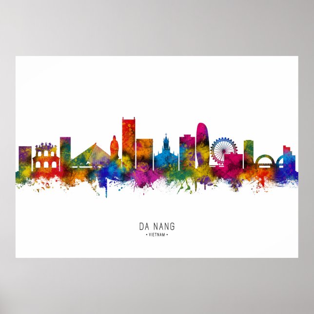 Da Nang Vietnam Skyline Poster (Front)