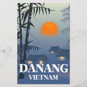 Da Nang Vietnam Travel poster Stationery