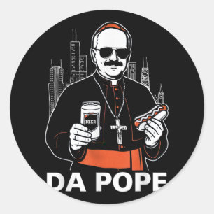 Da Pope America Pope Leo Xiv  Classic Round Sticker