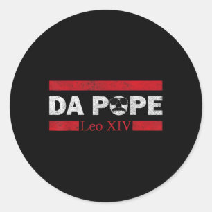 Da Pope From America Chicago Pope Leo Xiv Funny Vi Classic Round Sticker