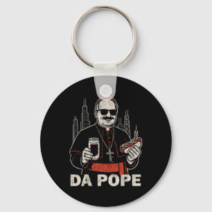 Da Pope From America Chicago Pope Leo Xiv Funny Vi Key Ring