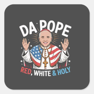 Da Pope From America Chicago Pope Leo XIV Provost  Square Sticker